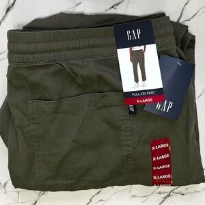 GAP Green Pull-On Pant with Elastic Waistband - XL